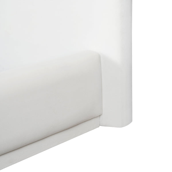 English Elm Christopher Knight Home® - Soft Upholstered Queen Bed – Elegant White Design With Padded Headboard For Ultimate Comfort & Support N769P293477A