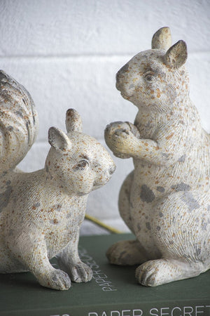 English Elm Set Of 2 Rustic Resin Squirrels - Charming Fall Decor For Thanksgiving, Harvest Festivals & More! W2078P246117-GIGA