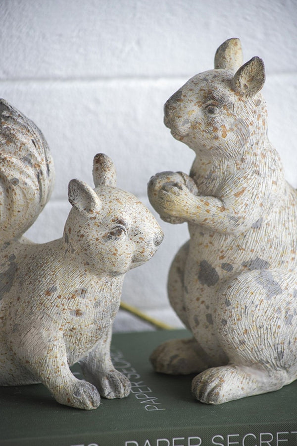 English Elm Set Of 2 Rustic Resin Squirrels - Charming Fall Decor For Thanksgiving, Harvest Festivals & More! W2078P246117-GIGA