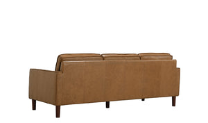Porter Designs Porter Soria Ii Top-grain Leather Sofa In Luxurious Camel - Mid-century Modern Comfort & Style Brown Leather 02-204-01-8760
