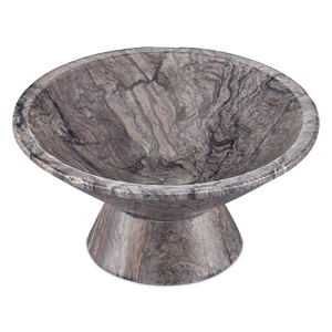 Lubo Breccia Marble Bowl - Elegant Swirling Design Perfect for Decor or Fruit Display in Style