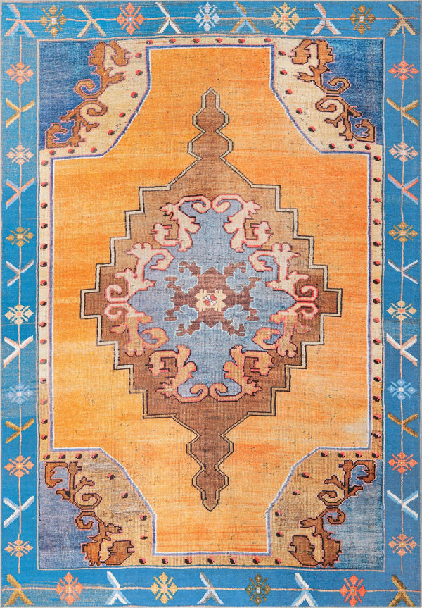 Unique Loom Timeless Thomas Machine Made Medallion Rug Orange, Brown/Ivory/Red/Beige/Black 8' 4" x 12' 2"