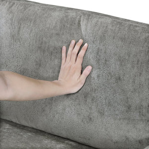 English Elm Modern Accent Chair with Chenille Upholstery, Solid Wood Frame, Plush Seat & Back for Living Room Comfort Brown Gray 30.25 L x 29.5 W x 17.5 H B011P281852