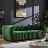 English Elm Ashcroft Furniture - Dominic Channel Tufted Velvet Sofa