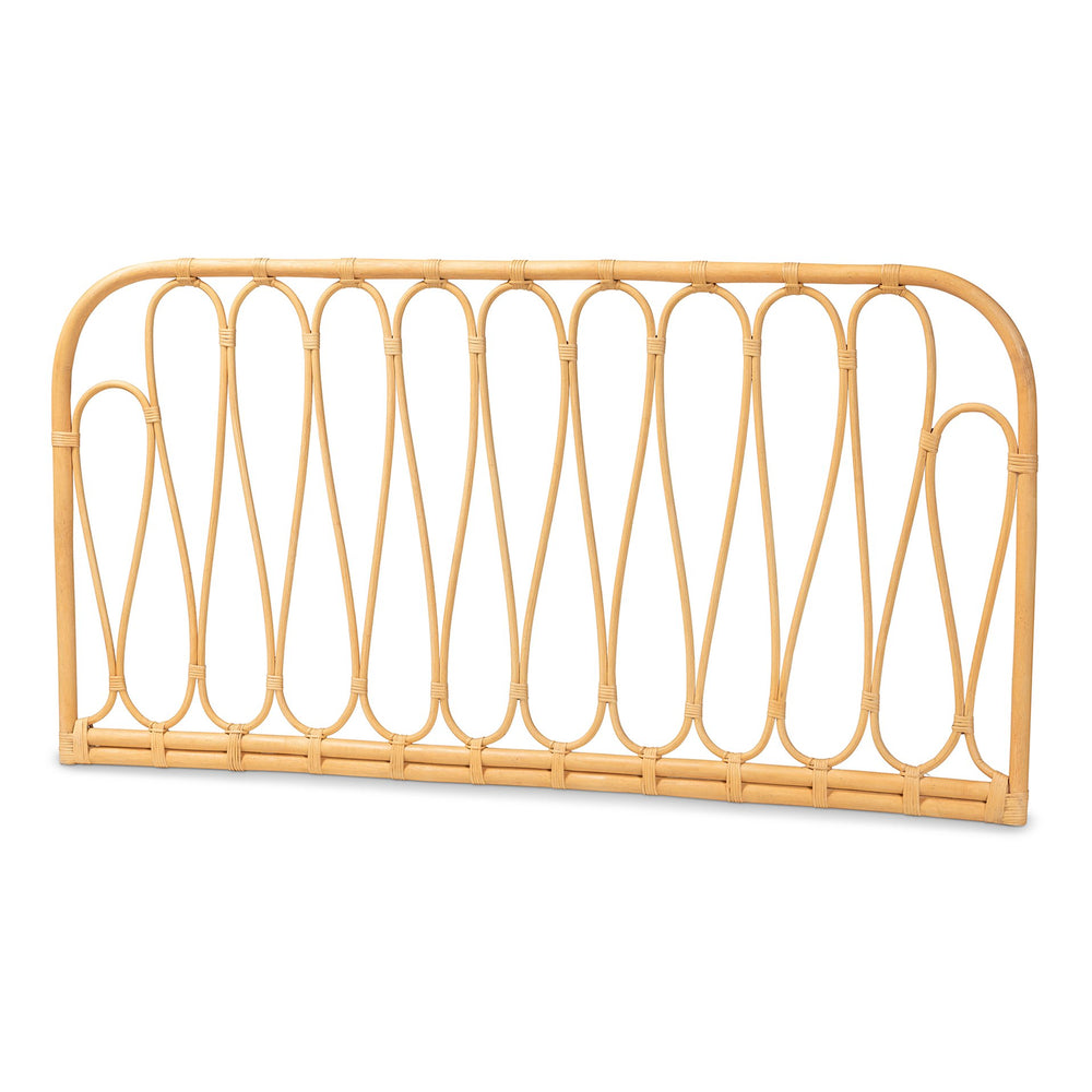 English Elm Modern Woven Rattan Queen Headboard Chevron Artisan Craft for Bohemian Bedroom Decor B2750P470052