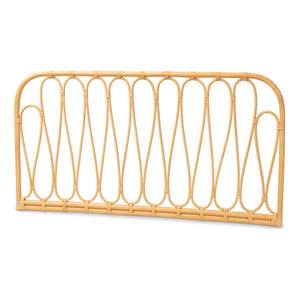 English Elm Modern Woven Rattan Queen Headboard Chevron Artisan Craft for Bohemian Bedroom Decor B2750P470052