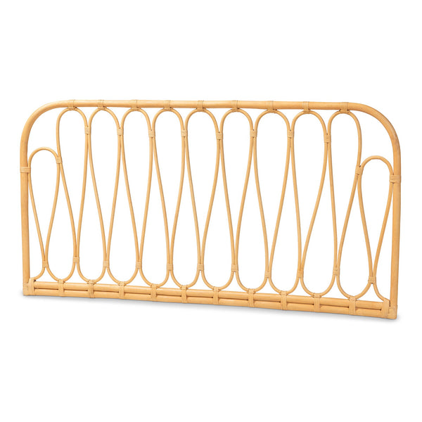 English Elm Modern Woven Rattan Queen Headboard Chevron Artisan Craft for Bohemian Bedroom Decor B2750P470052