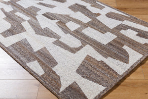 Livabliss Andes Hand Tufted Polyester Accent Rug Soft Textured Pile for Entryway or Bedside Taupe, Ivory 5' x 7'6" AED2301-576