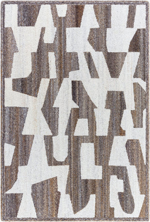 Livabliss Andes Hand Tufted Polyester Accent Rug Soft Textured Pile for Entryway or Bedside Taupe, Ivory 5' x 7'6" AED2301-576