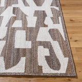 Andes AED-2301 9' x 12' Handmade Rug AED2301-912  Light Silver, Nickel, Prairie Dust, Off-White, Walnut, Metallic - Silver, Eggplant Surya