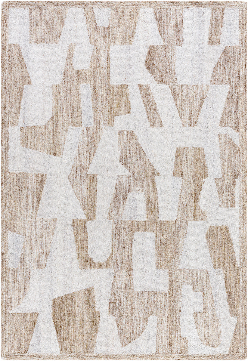 Andes AED-2302 9' x 12' Handmade Rug AED2302-912  Light Silver, Ash, Warm Grey, Prairie Dust Surya