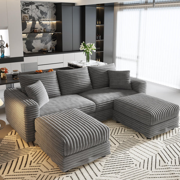 English Elm 82.6"upholstered Velvet Chesterfield Sofa with Button Tufting Nailhead Trim Rolled Arms Grey W1885S00350