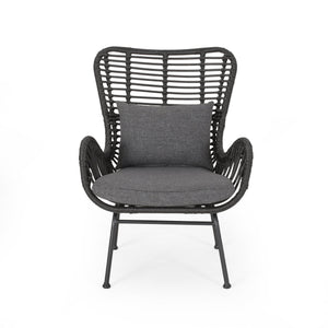 English Elm Tapscott All-weather Rattan Outdoor Accent Chairs Set of 2 with Cushions 65044.00GRY