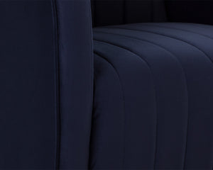 Sunpan Garrison Swivel Lounge Chair - Modern Elegance with Timeless Style and Comfortable Design Features Abbington Navy