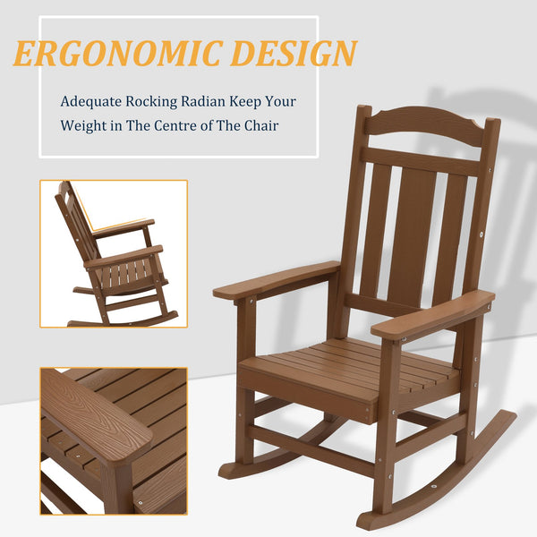 English Elm Folding Adirondack Chair Outdoor Hips Resin Weather Resistant Patio Deck Seating T3609P482831