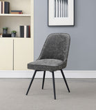 OSP Home Furnishings Penton Swivel Chair  - Set of 2 Charcoal