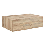 English Elm Light Wood Texture Mdf Coffee Table - Simple Modern Style.Modern Mdf Coffee Table With Wood Texture Pattern -39.3X23.6X11.8 Inches - Stylish and Durable Design.