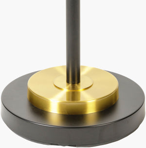 Surya Aberdeen Modern 62" Tall Accent Floor Lamp With Linen Shade – Stylish Home Lighting Solution! Body, Gold Iron,Iron,Linen,Polyester,Iron Aee-002