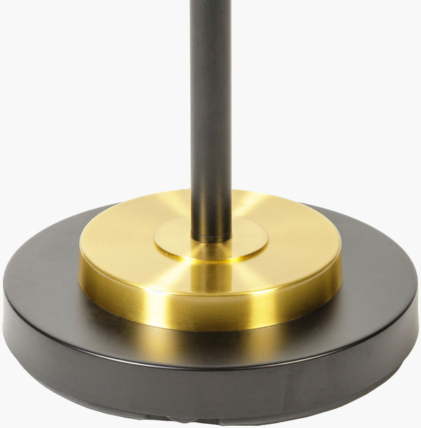 Surya Aberdeen Modern 62" Tall Accent Floor Lamp With Linen Shade – Stylish Home Lighting Solution! Body, Gold Iron,Iron,Linen,Polyester,Iron Aee-002