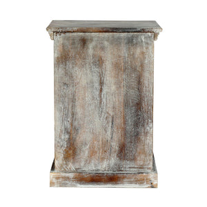 English Elm Christopher Knight Home® - WOODEN Boho Mango Wood Nightstand with 1 Drawer & 1 Door, Washed Distressed White Finish, 17.75"W x 24"H 69357.00