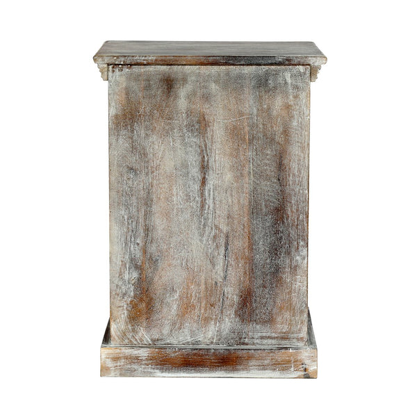English Elm Christopher Knight Home® - WOODEN Boho Mango Wood Nightstand with 1 Drawer & 1 Door, Washed Distressed White Finish, 17.75"W x 24"H 69357.00