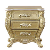 English Elm Gold 3-Drawer Nightstand