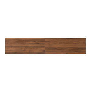English Elm 78 Inch Walnut Media Console with Slatted Doors Solid Wood Legs and Cable Management N710P374714P