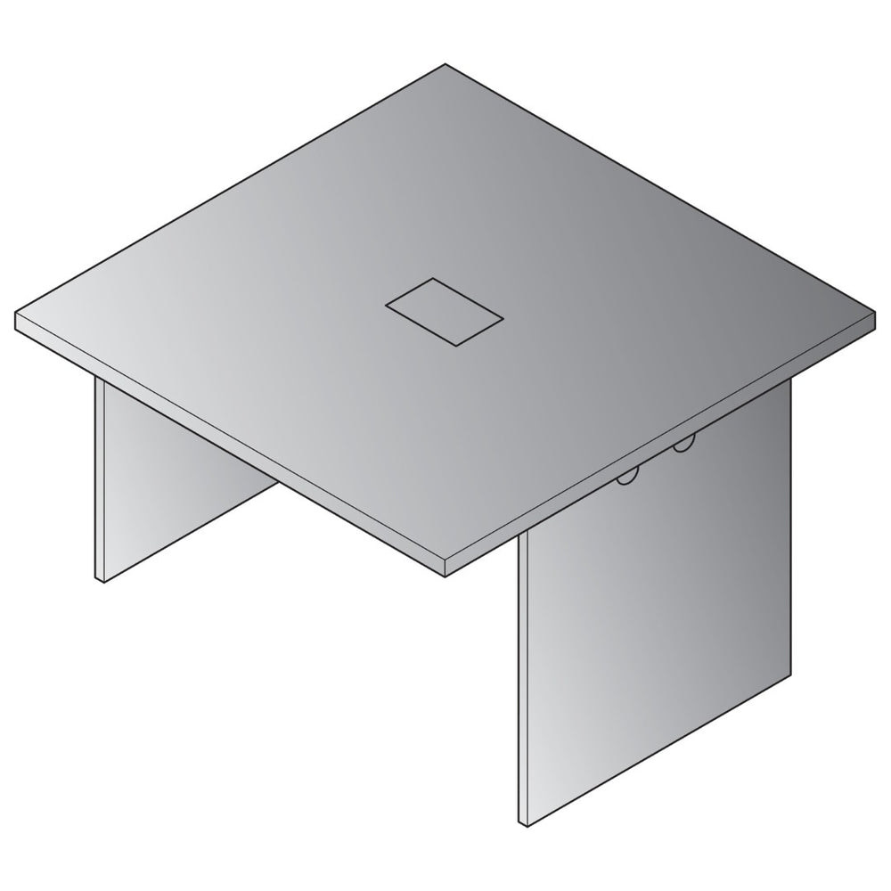 OSP Home Furnishings Expandable Modular Table Component with Laminate Top for Cafeteria or Training Room 60"X48"  Cherry EXP-229-CHY