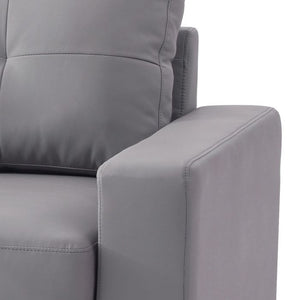 English Elm Versatile Gray PU Loveseat with Track Arms, 58"W Compact Two-Seater, 25" Seat Depth, Chic Casual Style B078108259