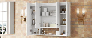 English Elm Modern Wall Mounted Medicine Cabinet with Open Shelving and Soft Close Hinges for Bath N710P358592K