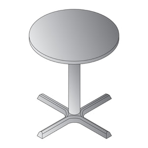 OSP Home Furnishings Napa Round Bistro Table Top for Dining Nooks Cafes and Kitchen Spaces Base Sold Separately 30" NAP-32T-NAS