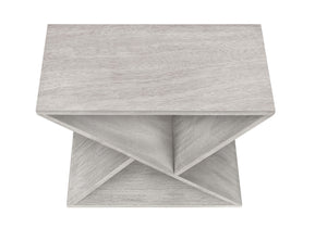 English Elm Accent 2-Tier Accent Table with Drawer and Shelf – Compact Round End or Nightstand with Knob Storage, Space-Saving Design and Easy Assembly Gray Wash 36 L x 15 W x 6 H B2710P219484