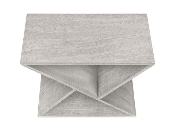 English Elm Accent 2-Tier Accent Table with Drawer and Shelf – Compact Round End or Nightstand with Knob Storage, Space-Saving Design and Easy Assembly Gray Wash 36 L x 15 W x 6 H B2710P219484