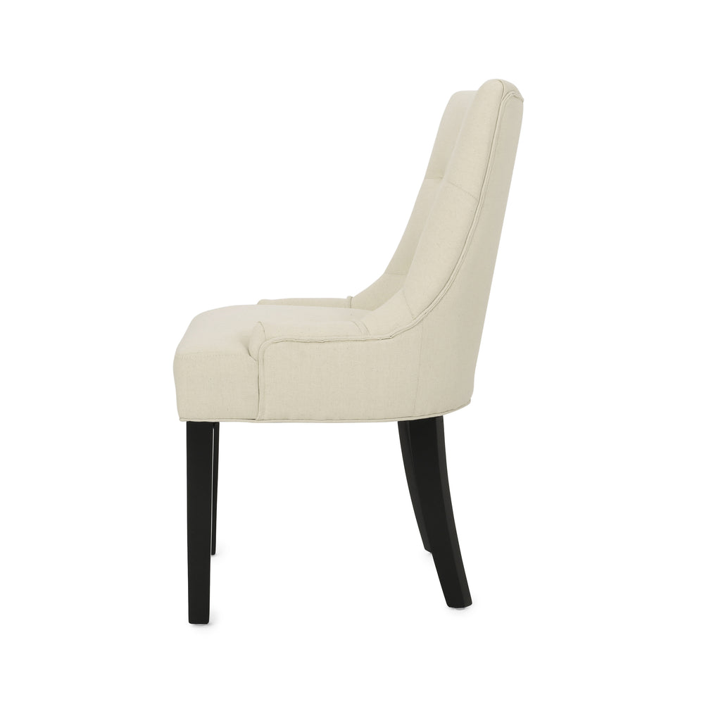 English Elm Christopher Knight Home® - Cheney Dining Chair Set Of 2 - Modern Beige Upholstered Chairs With Diamond Tufting For Comfort 54181.00F