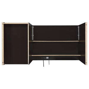 English Elm Halston Cappuccino 3-Drawer Desk with Keyboard Tray — 60" Modern Office Workstation, Sleek Storage, Ergonomic Design B062P344899