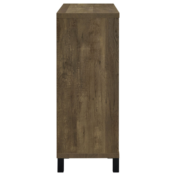 English Elm Arcata Farmhouse Bar Cabinet with Sliding Barn Door Wine Rack and Stemware Storage B062P440252