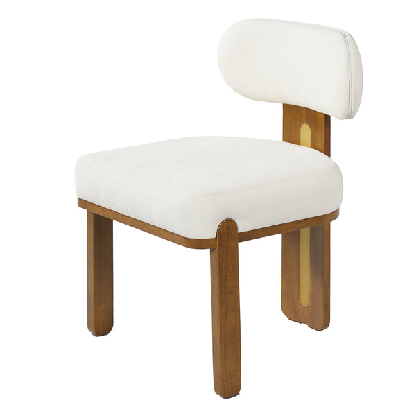 English Elm Mid-century Modern Rattan Cane Back Dining Chair Set Rubberwood Frame Upholstered Seat N768P437935W