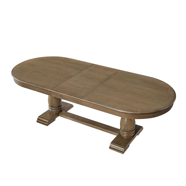 English Elm (1 Table+6 Chairs) Modern Mid-Century Extendable Dining Set For 6 - Stylish, Comfortable, Durable! W2582S00145