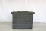 English Elm Fiber Reinforced Concrete Propane/Natural Gas Fire Pit Table