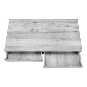 English Elm Computer Desk - Contemporary 48" Grey Laminate With Black Metal Frame, Stylish Storage Drawers, Modern Home Office B2710P219839