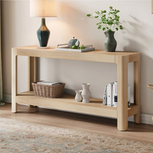English Elm Christopher Knight Home® - Mirod Modern Farmhouse Console Table - Elegant Minimalist Design With Premium Wood Veneer Finish P1 N760P281362N-GIGA