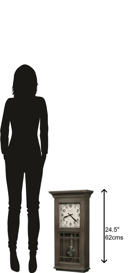 Hekman Furniture 625669 Timeless Howard Miller Wall Clock - Aged Auburn Wood, Classic Analog Design For Any Space Aged Auburn Amos Wall Clock 625669