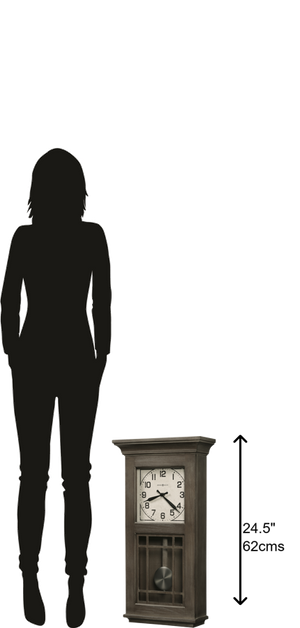 Hekman Furniture 625669 Timeless Howard Miller Wall Clock - Aged Auburn Wood, Classic Analog Design For Any Space Aged Auburn Amos Wall Clock 625669