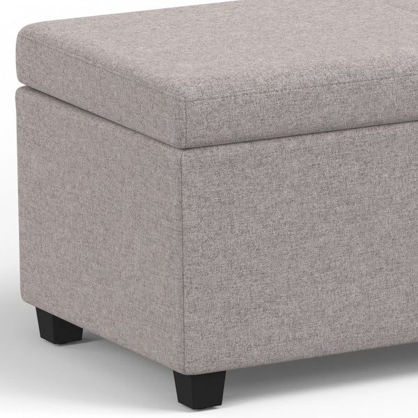 English Elm Avalon Extra Large Storage Ottoman Bench In Cloud Grey – Stylish Seating With Hidden Storage Solutions B136P158653