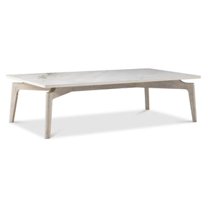 Bernhardt Bernhardt Teak & Vasta Stone Cocktail Table — Low-Profile Outdoor Centerpiece With Sea Oat Finish And Stainless Glides X09023