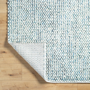 Avera AER-1001 5' x 7'6" Handmade Rug AER1001-576  Dark Blue, Black, Pale Blue, Cream Surya