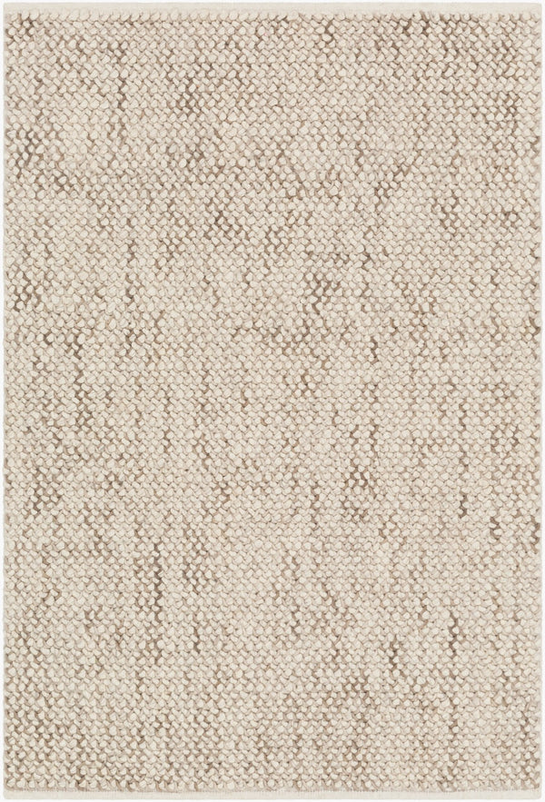 Surya Avera 2' X 3' Handmade Scandinavian Modern Rug - Luxurious Viscose And Wool Blend, Easy Care! Beige Wool,Viscose Aer1002-23