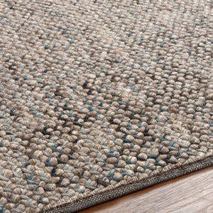 Surya Avera 2' X 3' Handmade Scandinavian Modern Rug - Luxurious Viscose And Wool Blend, Easy Care! Blue Wool,Viscose Aer1003-23