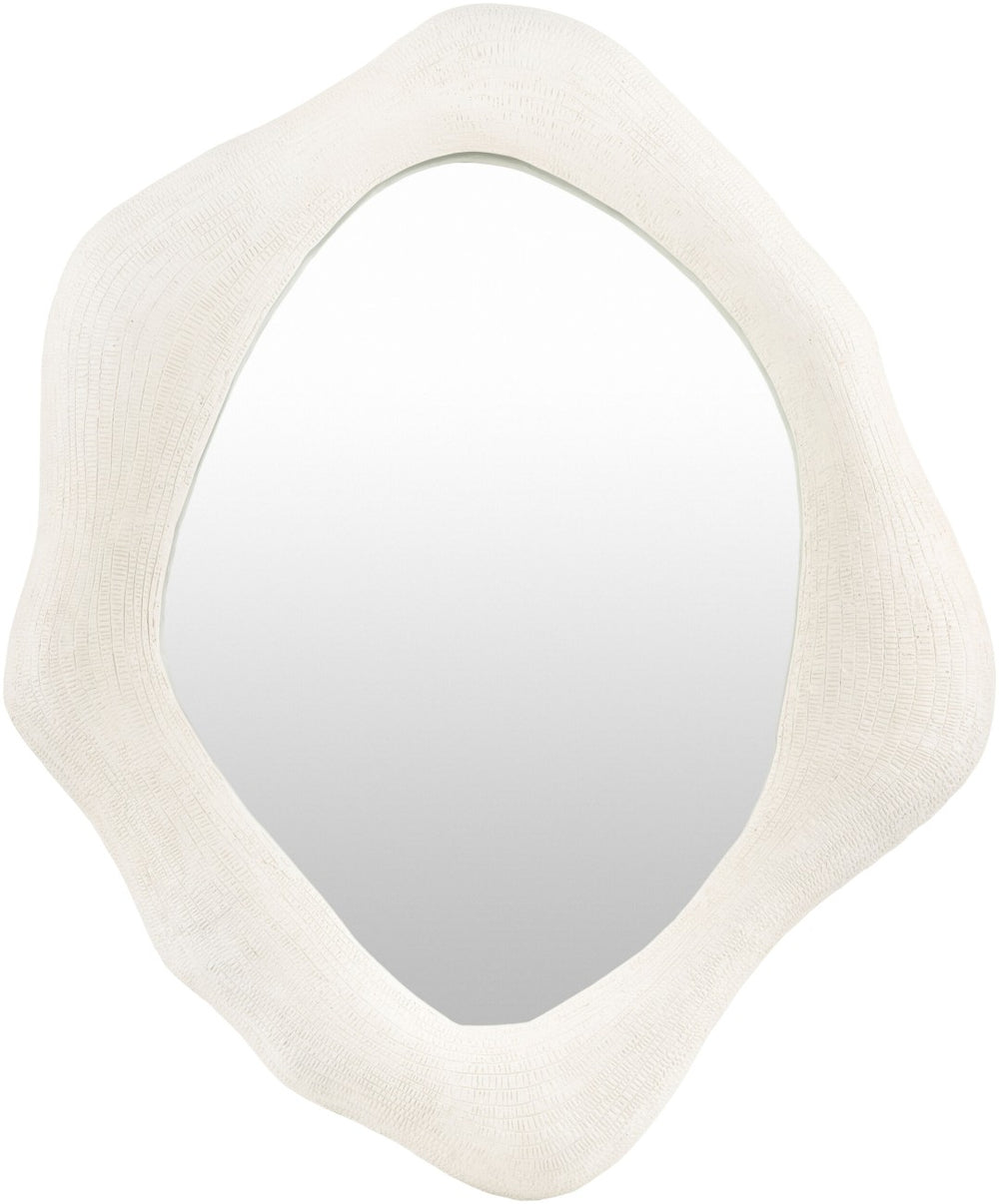 Surya Aerin Large Coastal Traditional Wall Mirror with Indonesian Craft and Light Enhancing Design AERI001-5048