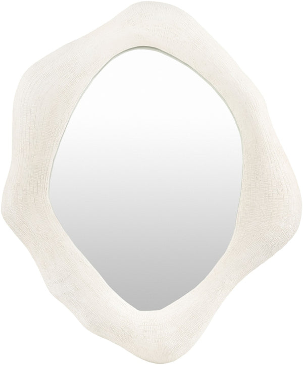 Surya Aerin Large Coastal Traditional Wall Mirror with Indonesian Craft and Light Enhancing Design AERI001-5048